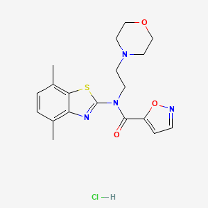 N-(4,7-dimethylbenzo[d]thiazol-2-yl)-N-(2-morpholinoethyl)isoxazole-5-carboxamide hydrochloride