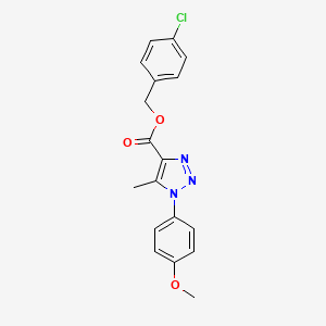 molecular formula C18H16ClN3O3 B2435875 4-chlorobenzyl 1-(4-methoxyphenyl)-5-methyl-1H-1,2,3-triazole-4-carboxylate CAS No. 946295-37-0