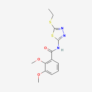 molecular formula C13H15N3O3S2 B2435876 N-(5-ethylsulfanyl-1,3,4-thiadiazol-2-yl)-2,3-dimethoxybenzamide CAS No. 391864-03-2