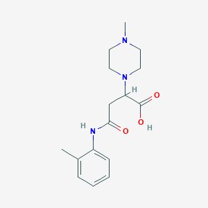 molecular formula C16H23N3O3 B2435878 2-(4-Methylpiperazin-1-yl)-4-oxo-4-(o-tolylamino)butanoic acid CAS No. 899745-09-6