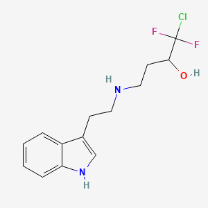 molecular formula C14H17ClF2N2O B2435879 1-chloro-1,1-difluoro-4-{[2-(1H-indol-3-yl)ethyl]amino}-2-butanol CAS No. 692738-19-5