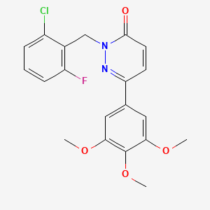 molecular formula C20H18ClFN2O4 B2435882 2-[(2-Chloro-6-fluorophenyl)methyl]-6-(3,4,5-trimethoxyphenyl)pyridazin-3-one CAS No. 899740-01-3