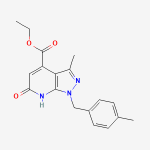 ethyl 3-methyl-1-(4-methylbenzyl)-6-oxo-6,7-dihydro-1H-pyrazolo[3,4-b]pyridine-4-carboxylate