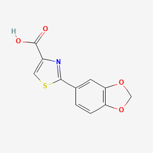 molecular formula C11H7NO4S B2435888 2-(2H-1,3-苯并二氧杂环-5-基)-1,3-噻唑-4-羧酸 CAS No. 248249-55-0