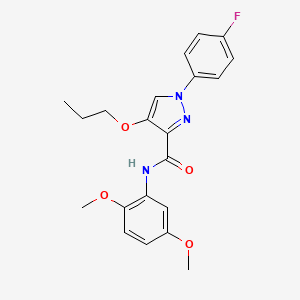 N-(2,5-dimethoxyphenyl)-1-(4-fluorophenyl)-4-propoxy-1H-pyrazole-3-carboxamide