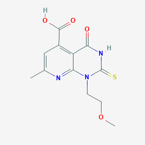 2-Mercapto-1-(2-methoxyethyl)-7-methyl-4-oxo-1,4-dihydropyrido[2,3-D]pyrimidine-5-carboxylic acid