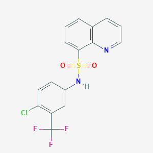 N-[4-chloro-3-(trifluoromethyl)phenyl]quinoline-8-sulfonamide
