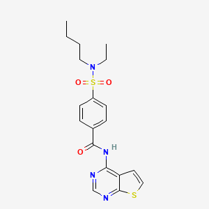 molecular formula C19H22N4O3S2 B2435901 4-(N-butyl-N-ethylsulfamoyl)-N-(thieno[2,3-d]pyrimidin-4-yl)benzamide CAS No. 1004223-43-1