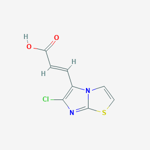 molecular formula C8H5ClN2O2S B2435904 3-(6-Chloro-imidazo[2,1-b]thiazol-5-yl)acrylic acid CAS No. 1613051-32-3