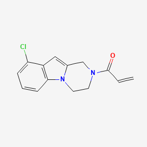 molecular formula C14H13ClN2O B2435907 1-(9-Chloro-3,4-dihydro-1H-pyrazino[1,2-a]indol-2-yl)prop-2-en-1-one CAS No. 2411236-05-8