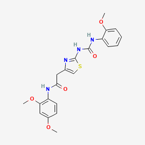 molecular formula C21H22N4O5S B2435908 N-(2,4-dimethoxyphenyl)-2-(2-(3-(2-methoxyphenyl)ureido)thiazol-4-yl)acetamide CAS No. 897614-00-5