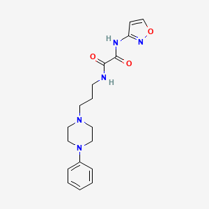 molecular formula C18H23N5O3 B2435910 N1-(isoxazol-3-yl)-N2-(3-(4-phenylpiperazin-1-yl)propyl)oxalamide CAS No. 1049567-50-1