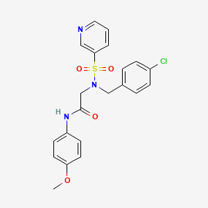 molecular formula C21H20ClN3O4S B2435940 2-(N-(4-chlorobenzyl)pyridine-3-sulfonamido)-N-(4-methoxyphenyl)acetamide CAS No. 1021118-87-5