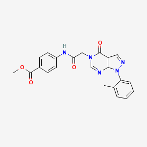 Methyl 4-[[2-[1-(2-methylphenyl)-4-oxopyrazolo[3,4-d]pyrimidin-5-yl]acetyl]amino]benzoate