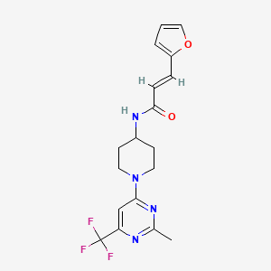 (2E)-3-(2-furyl)-N-{1-[2-methyl-6-(trifluoromethyl)pyrimidin-4-yl]piperidin-4-yl}acrylamide