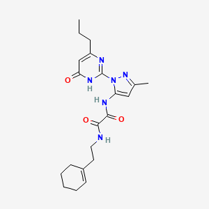 N1-(2-(cyclohex-1-en-1-yl)ethyl)-N2-(3-methyl-1-(6-oxo-4-propyl-1,6-dihydropyrimidin-2-yl)-1H-pyrazol-5-yl)oxalamide