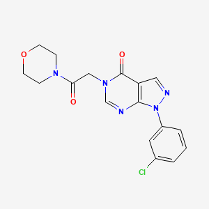 1-(3-Chlorophenyl)-5-(2-morpholin-4-yl-2-oxoethyl)pyrazolo[3,4-d]pyrimidin-4-one