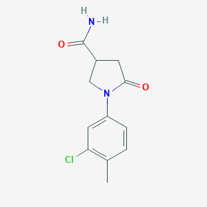 molecular formula C12H13ClN2O2 B243595 1-(3-Chloro-4-methylphenyl)-5-oxopyrrolidine-3-carboxamide 