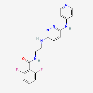 molecular formula C18H16F2N6O B2435954 2,6-difluoro-N-(2-((6-(pyridin-4-ylamino)pyridazin-3-yl)amino)ethyl)benzamide CAS No. 1020978-29-3