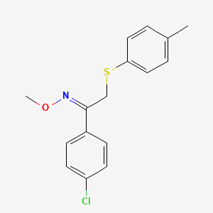 molecular formula C16H16ClNOS B2435955 (E)-[1-(4-氯苯基)-2-[(4-甲基苯基)硫烷基]乙叉基](甲氧基)胺 CAS No. 477867-84-8