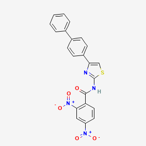 2,4-dinitro-N-[4-(4-phenylphenyl)-1,3-thiazol-2-yl]benzamide