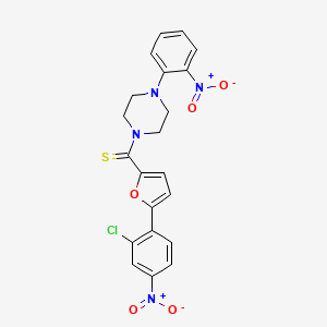 (5-(2-Chloro-4-nitrophenyl)furan-2-yl)(4-(2-nitrophenyl)piperazin-1-yl)methanethione