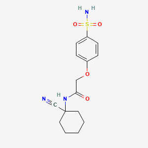 molecular formula C15H19N3O4S B2435963 N-(1-cyanocyclohexyl)-2-(4-sulfamoylphenoxy)acetamide CAS No. 1209155-04-3