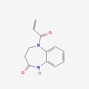 molecular formula C12H12N2O2 B2435965 5-Prop-2-enoyl-3,4-dihydro-1H-1,5-benzodiazepin-2-one CAS No. 2185980-72-5