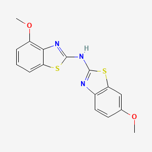 molecular formula C16H13N3O2S2 B2435972 4-methoxy-N-(6-methoxy-1,3-benzothiazol-2-yl)-1,3-benzothiazol-2-amine CAS No. 862973-85-1