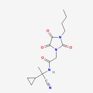 molecular formula C15H20N4O4 B2435978 2-(3-butyl-2,4,5-trioxoimidazolidin-1-yl)-N-(1-cyano-1-cyclopropylethyl)acetamide CAS No. 1223532-84-0