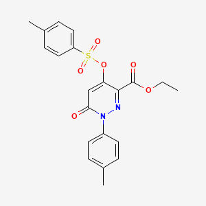 Ethyl 6-oxo-1-(p-tolyl)-4-(tosyloxy)-1,6-dihydropyridazine-3-carboxylate
