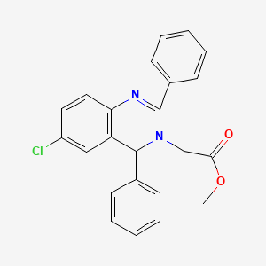 molecular formula C23H19ClN2O2 B2435998 methyl (6-chloro-2,4-diphenyl-3(4H)-quinazolinyl)acetate CAS No. 374769-91-2