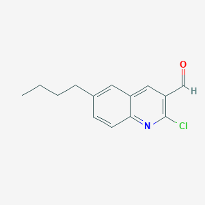 molecular formula C14H14ClNO B2436000 6-Butyl-2-chloroquinoline-3-carbaldehyde CAS No. 185452-83-9