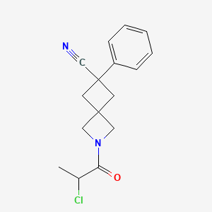 2-(2-Chloropropanoyl)-6-phenyl-2-azaspiro[3.3]heptane-6-carbonitrile