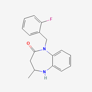 1-(2-fluorobenzyl)-4-methyl-1,3,4,5-tetrahydro-2H-1,5-benzodiazepin-2-one