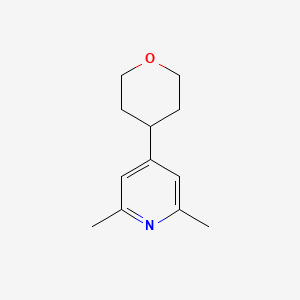 molecular formula C12H17NO B2436015 2,6-Dimethyl-4-(tetrahydro-pyran-4-yl)-pyridine CAS No. 27328-13-8