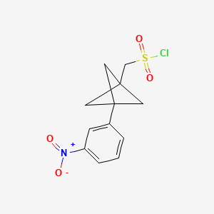 [3-(3-Nitrophenyl)-1-bicyclo[1.1.1]pentanyl]methanesulfonyl chloride