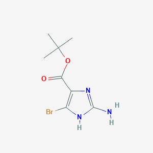 molecular formula C8H12BrN3O2 B2436020 Tert-butyl 2-amino-5-bromo-1H-imidazole-4-carboxylate CAS No. 2248313-52-0
