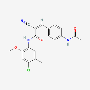 (Z)-3-(4-Acetamidophenyl)-N-(4-chloro-2-methoxy-5-methylphenyl)-2-cyanoprop-2-enamide
