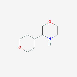 molecular formula C9H17NO2 B2436031 3-(Oxan-4-yl)morpholine CAS No. 1541804-53-8