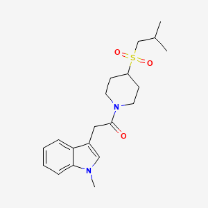 1-(4-(isobutylsulfonyl)piperidin-1-yl)-2-(1-methyl-1H-indol-3-yl)ethanone