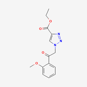 molecular formula C14H15N3O4 B2436075 1-[2-(2-甲氧基苯基)-2-氧代乙基]-1H-1,2,3-三唑-4-羧酸乙酯 CAS No. 1403233-62-4