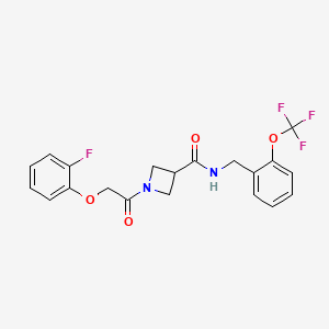 1-(2-(2-fluorophenoxy)acetyl)-N-(2-(trifluoromethoxy)benzyl)azetidine-3-carboxamide