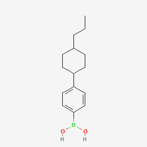 molecular formula C15H23BO2 B2436081 4-(trans-4-Propylcyclohexyl)phenylboronic acid CAS No. 146862-02-4; 156837-90-0