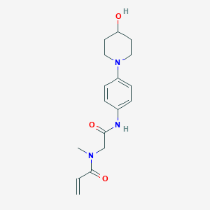 N-[2-[4-(4-Hydroxypiperidin-1-yl)anilino]-2-oxoethyl]-N-methylprop-2-enamide