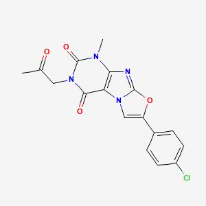 7-(4-chlorophenyl)-1-methyl-3-(2-oxopropyl)oxazolo[2,3-f]purine-2,4(1H,3H)-dione