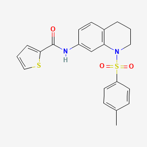 molecular formula C21H20N2O3S2 B2436100 N-(1-tosyl-1,2,3,4-tetrahydroquinolin-7-yl)thiophene-2-carboxamide CAS No. 898447-68-2