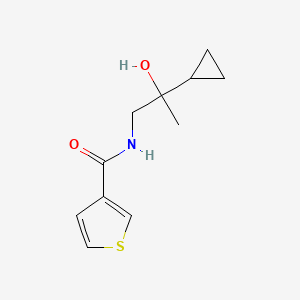 molecular formula C11H15NO2S B2436103 N-(2-环丙基-2-羟基丙基)噻吩-3-甲酰胺 CAS No. 1286719-91-2