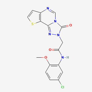 molecular formula C16H12ClN5O3S B2436104 N-(2-fluoro-4-methylphenyl)-2-(6-morpholin-4-ylpyridin-3-yl)-1,3-thiazole-4-carboxamide CAS No. 1030104-33-6