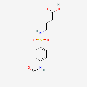 molecular formula C12H16N2O5S B2436127 4-(4-Acetamidobenzenesulfonamido)butanoic acid CAS No. 314042-68-7